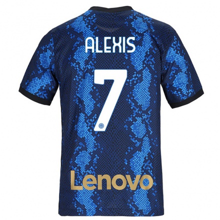 Homme Football Maillot Alexis Sanchez #7 Bleu Foncé Tenues Domicile 2021/22 T-shirt