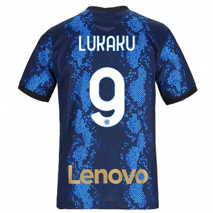 Homme Football Maillot Romelu Lukaku #9 Bleu Foncé Tenues Domicile 2021/22 T-shirt