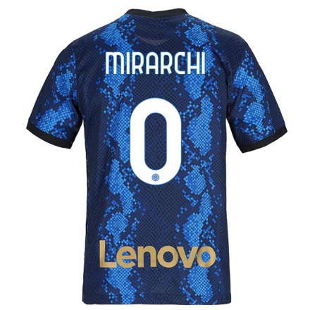 Homme Football Maillot Mattia Mirarchi #0 Bleu Foncé Tenues Domicile 2021/22 T-Shirt