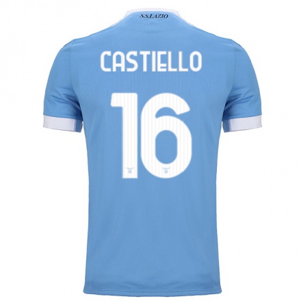 Homme Football Maillot Antonietta Castiello #16 Bleu Tenues Domicile 2021/22 T-Shirt