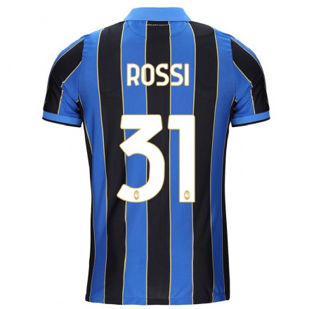 Homme Football Maillot Francesco Rossi #31 Noir Bleu Tenues Domicile 2021/22 T-Shirt
