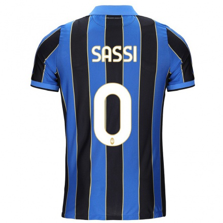Homme Football Maillot Jacopo Sassi #0 Noir Bleu Tenues Domicile 2021/22 T-Shirt