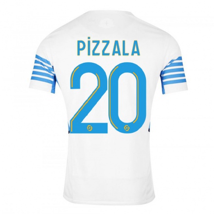 Homme Football Maillot Caroline Pizzala #20 Blanche Tenues Domicile 2021/22 T-shirt