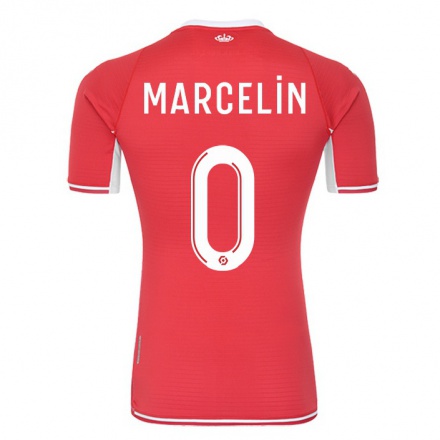 Homme Football Maillot Jean Marcelin #0 Rouge Blanc Tenues Domicile 2021/22 T-shirt