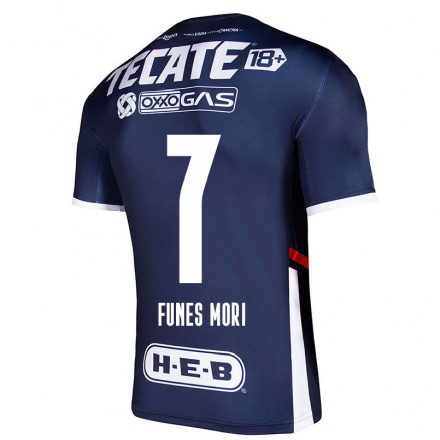 Homme Football Maillot Rogelio Funes Mori #7 Bleu Marin Tenues Domicile 2021/22 T-Shirt