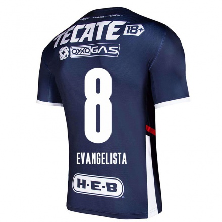 Homme Football Maillot Diana Evangelista #8 Bleu Marin Tenues Domicile 2021/22 T-Shirt