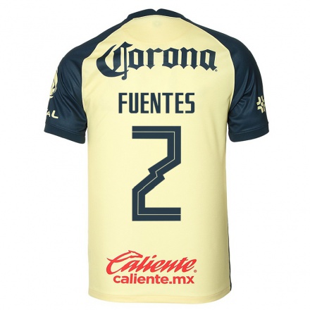 Homme Football Maillot Luis Fuentes #2 Jaune Tenues Domicile 2021/22 T-shirt