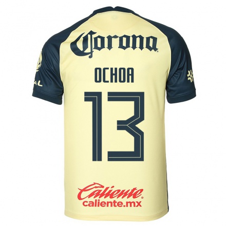Homme Football Maillot Guillermo Ochoa #13 Jaune Tenues Domicile 2021/22 T-Shirt