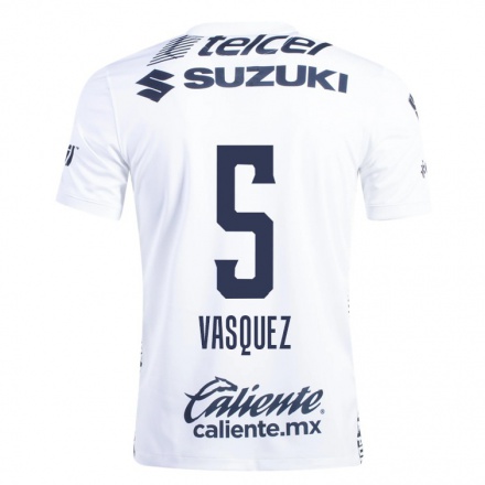 Homme Football Maillot Johan Vasquez #5 Blanche Tenues Domicile 2021/22 T-Shirt