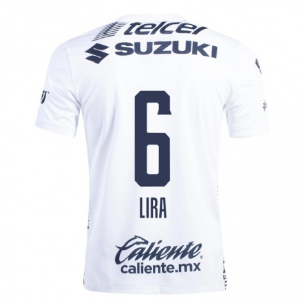 Homme Football Maillot Erik Lira #6 Blanche Tenues Domicile 2021/22 T-Shirt