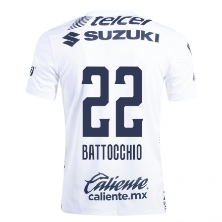 Homme Football Maillot Cristian Battocchio #22 Blanche Tenues Domicile 2021/22 T-Shirt