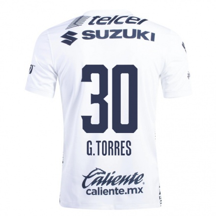 Homme Football Maillot Gabriel Torres #30 Blanche Tenues Domicile 2021/22 T-Shirt