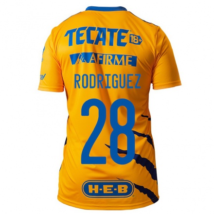 Homme Football Maillot Luis Rodriguez #28 Jaune Tenues Domicile 2021/22 T-Shirt