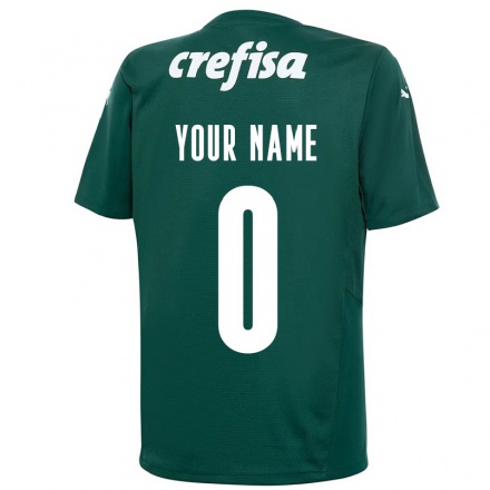 Homme Football Maillot Votre Nom #0 Vert Foncé Tenues Domicile 2021/22 T-shirt