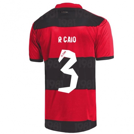 Homme Football Maillot Rodrigo Caio #3 Rouge Noir Tenues Domicile 2021/22 T-shirt