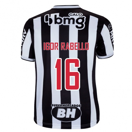 Homme Football Maillot Igor Rabello #16 Blanc Noir Tenues Domicile 2021/22 T-shirt