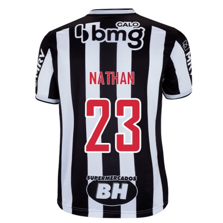Homme Football Maillot Nathan #23 Blanc Noir Tenues Domicile 2021/22 T-shirt