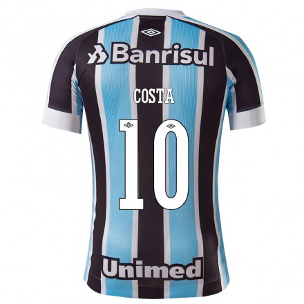 Homme Football Maillot Douglas Costa #10 Bleu Noir Tenues Domicile 2021/22 T-shirt