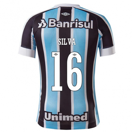 Homme Football Maillot Lucas Silva #16 Bleu Noir Tenues Domicile 2021/22 T-Shirt