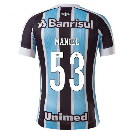 Homme Football Maillot Elias Manoel #53 Bleu Noir Tenues Domicile 2021/22 T-Shirt