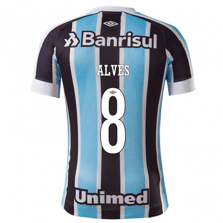 Homme Football Maillot Fernanda Berti Alves #8 Bleu Noir Tenues Domicile 2021/22 T-Shirt