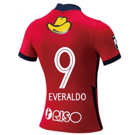 Homme Football Maillot Everaldo #9 Rouge Tenues Domicile 2021/22 T-shirt