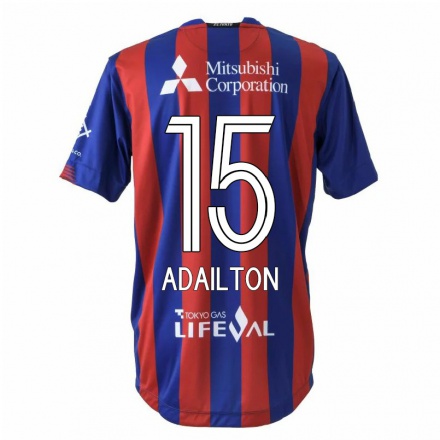 Homme Football Maillot Adailton #15 Rouge Bleu Tenues Domicile 2021/22 T-shirt