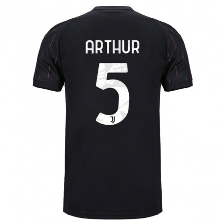 Homme Football Maillot Arthur #5 Le Noir Tenues Extérieur 2021/22 T-Shirt