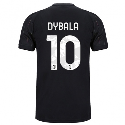 Homme Football Maillot Paulo Dybala #10 Le Noir Tenues Extérieur 2021/22 T-Shirt