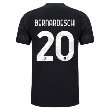 Homme Football Maillot Federico Bernardeschi #20 Le Noir Tenues Extérieur 2021/22 T-Shirt