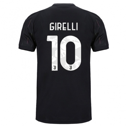 Homme Football Maillot Cristiana Girelli #10 Le Noir Tenues Extérieur 2021/22 T-Shirt