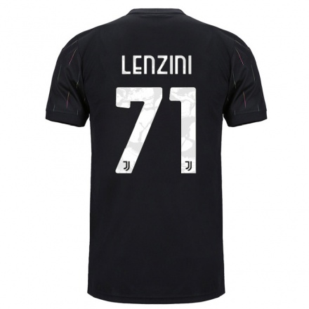 Homme Football Maillot Martina Lenzini #71 Le Noir Tenues Extérieur 2021/22 T-Shirt
