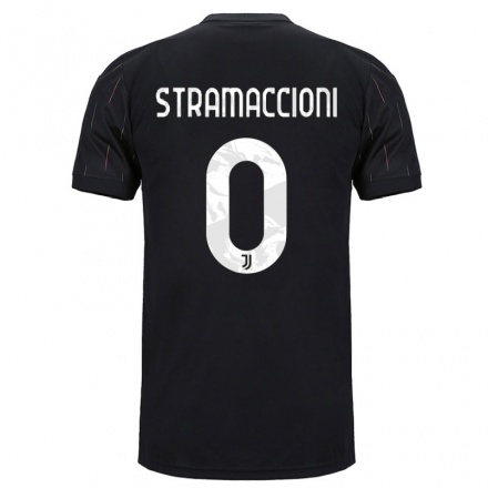 Homme Football Maillot Diego Stramaccioni #0 Le Noir Tenues Extérieur 2021/22 T-Shirt