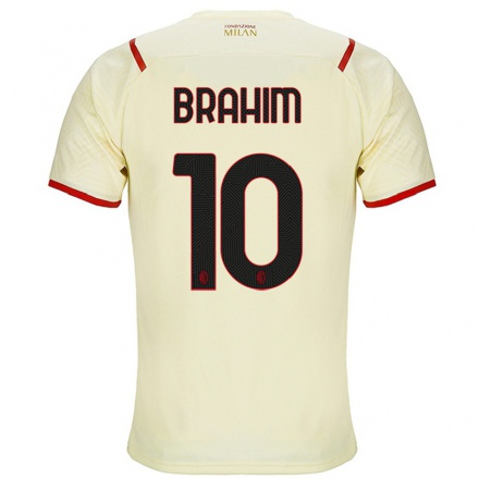 Homme Football Maillot Brahim Diaz #10 Champagne Tenues Extérieur 2021/22 T-Shirt