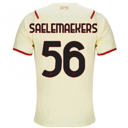 Homme Football Maillot Alexis Saelemaekers #56 Champagne Tenues Extérieur 2021/22 T-Shirt