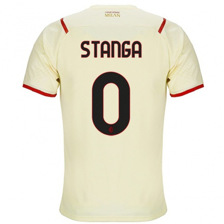 Homme Football Maillot Luca Stanga #0 Champagne Tenues Extérieur 2021/22 T-shirt