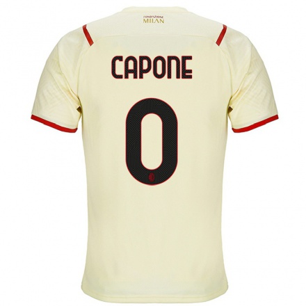 Homme Football Maillot Andrea Capone #0 Champagne Tenues Extérieur 2021/22 T-Shirt