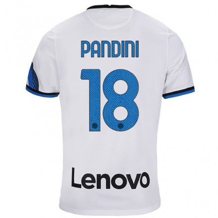 Homme Football Maillot Marta Pandini #18 Blanc Bleu Tenues Extérieur 2021/22 T-shirt