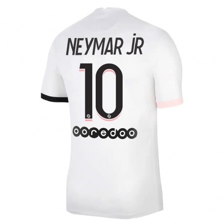 Homme Football Maillot Neymar #10 Blanc Rose Tenues Extérieur 2021/22 T-Shirt