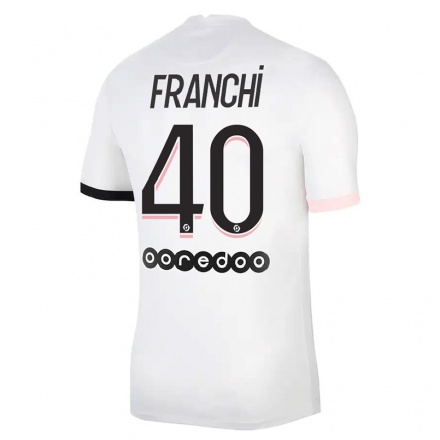 Homme Football Maillot Denis Franchi #40 Blanc Rose Tenues Extérieur 2021/22 T-Shirt