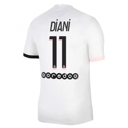 Homme Football Maillot Kadidiatou Diani #11 Blanc Rose Tenues Extérieur 2021/22 T-Shirt