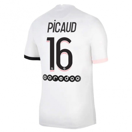 Homme Football Maillot Constance Picaud #16 Blanc Rose Tenues Extérieur 2021/22 T-Shirt