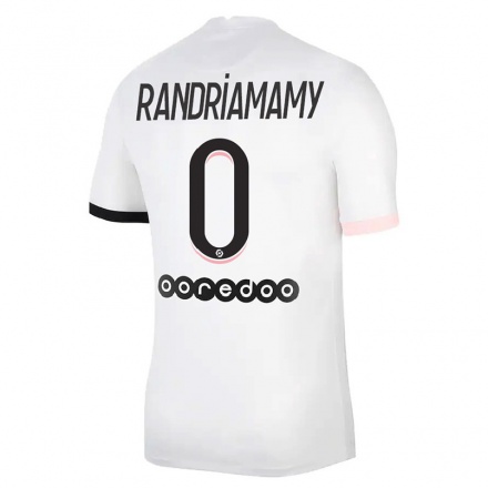 Homme Football Maillot Mathyas Randriamamy #0 Blanc Rose Tenues Extérieur 2021/22 T-Shirt