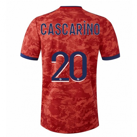 Homme Football Maillot Delphine Cascarino #20 Orange Tenues Extérieur 2021/22 T-shirt