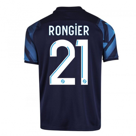 Homme Football Maillot Valentin Rongier #21 Bleu Foncé Tenues Extérieur 2021/22 T-Shirt