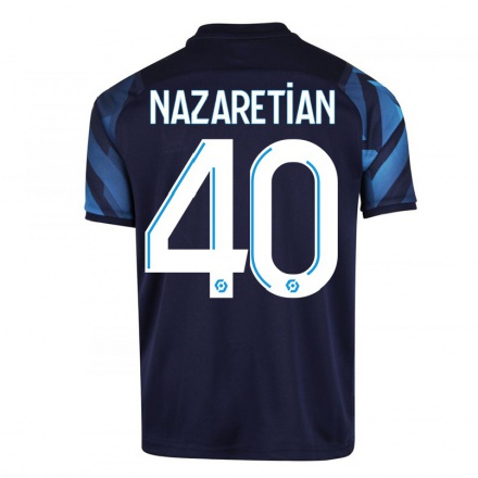 Homme Football Maillot Manuel Nazaretian #40 Bleu Foncé Tenues Extérieur 2021/22 T-Shirt