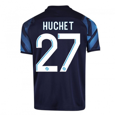 Homme Football Maillot Sarah Huchet #27 Bleu Foncé Tenues Extérieur 2021/22 T-Shirt