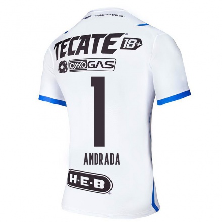 Homme Football Maillot Esteban Andrada #1 Bleu Blanc Tenues Extérieur 2021/22 T-Shirt