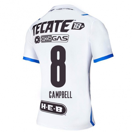 Homme Football Maillot Joel Campbell #8 Bleu Blanc Tenues Extérieur 2021/22 T-Shirt