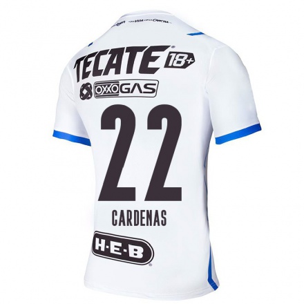 Homme Football Maillot Luis Cardenas #22 Bleu Blanc Tenues Extérieur 2021/22 T-Shirt